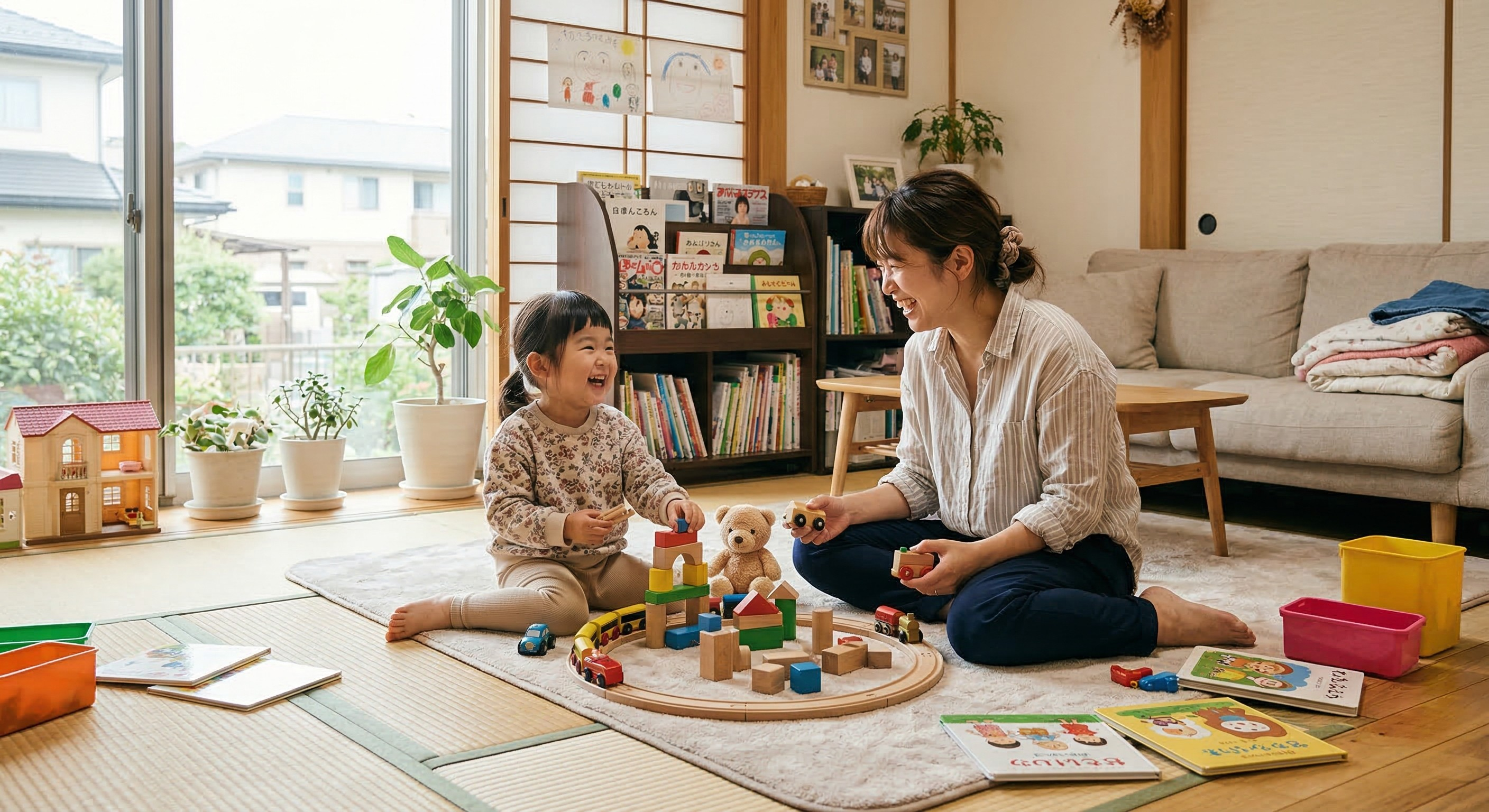 笑顔の家族・主婦
